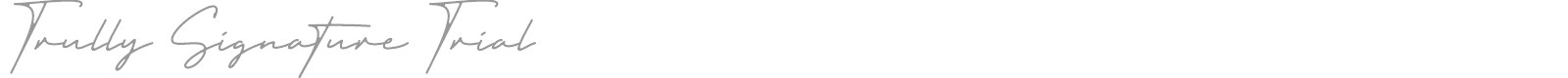 Trully Signature font preview